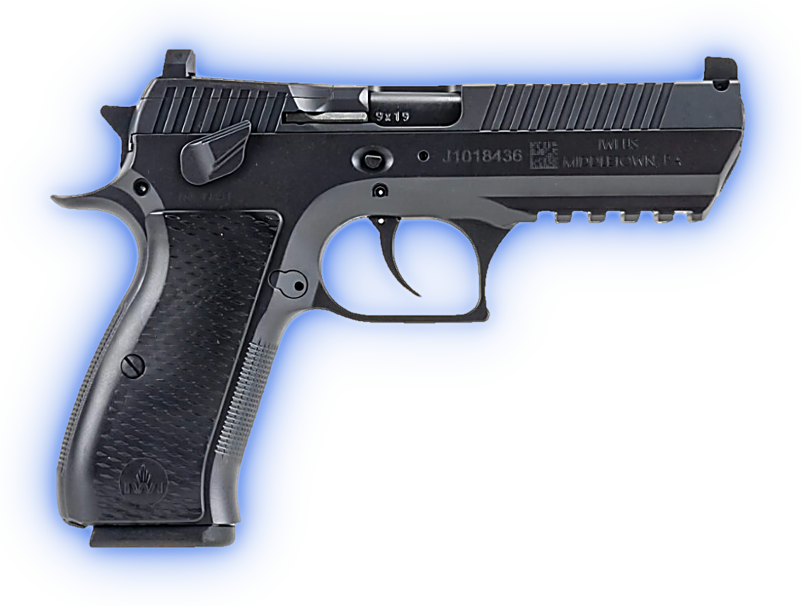 Jericho 941 F ORP vista lateral derecha: nuevo texturizado y cachas con tornillo centralizado